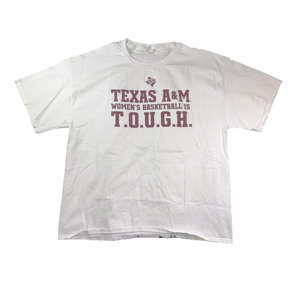 Hanes Other - Texas A&M Aggies Shirt Mens XL White NCAA Basketball T.O.U.G.H. Hanes Warehouse